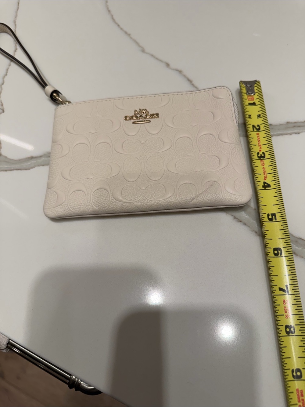 NWT Coach Corner Zip Wristlet - White - Picture 12 of 12